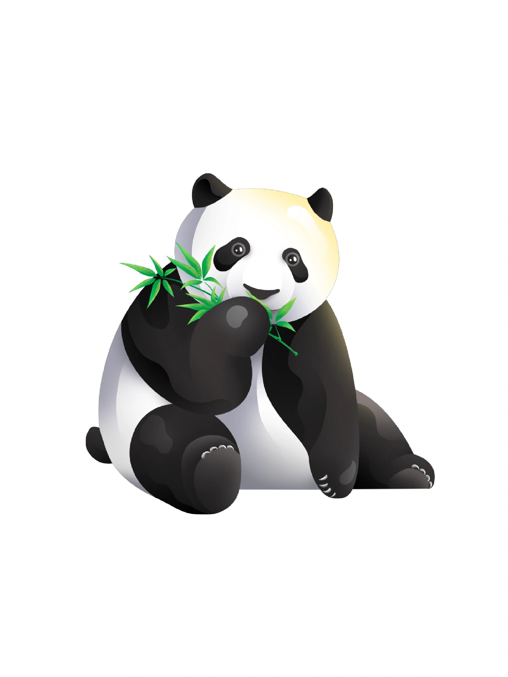 熊猫简笔画‖可爱国宝手绘插画免抠素材②