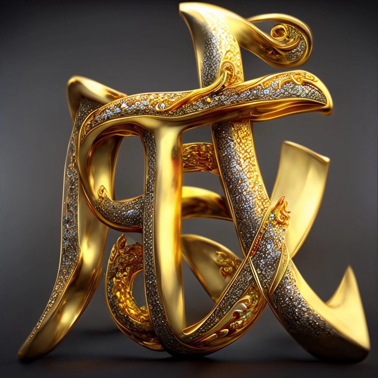 有一款立体感超强的金龙姓氏头像来啦