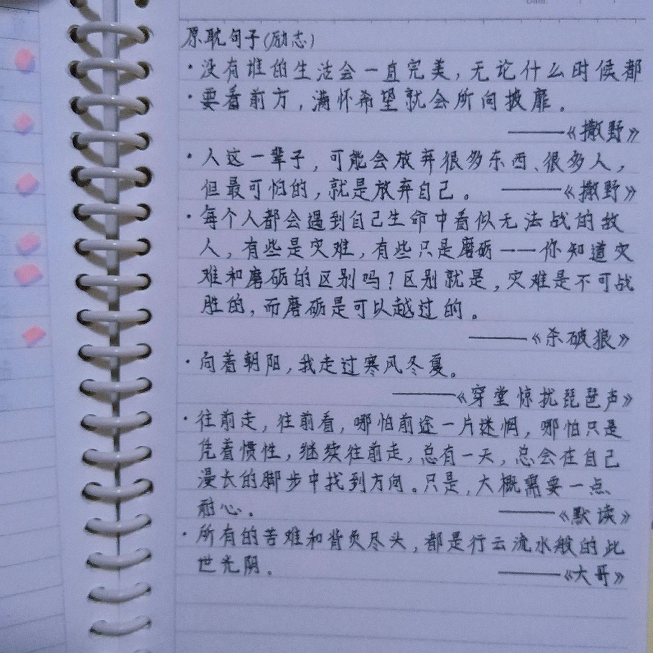 摘抄原耽句子(励志)   虽然是这样写,但我并不确定这是励志