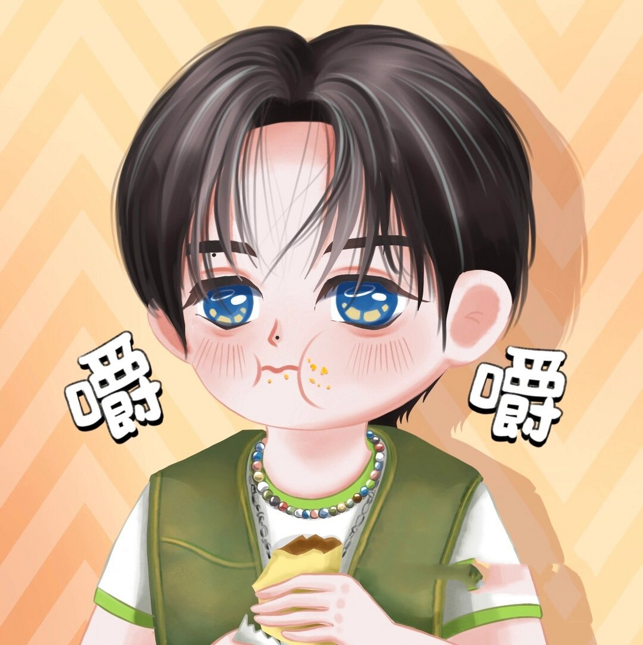 明星q版头像|邓为:仓鼠宝宝 mum mum mum～看他吃得我都饿了!