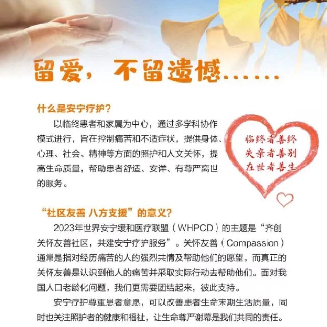 安宁疗护的五全照顾