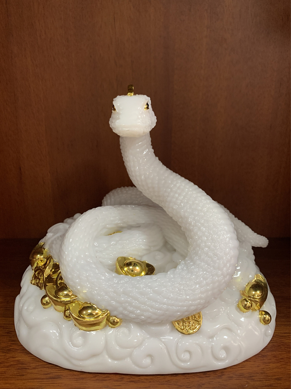 汉白玉蛇仙蟒仙真身生肖蛇 招财进宝保家仙