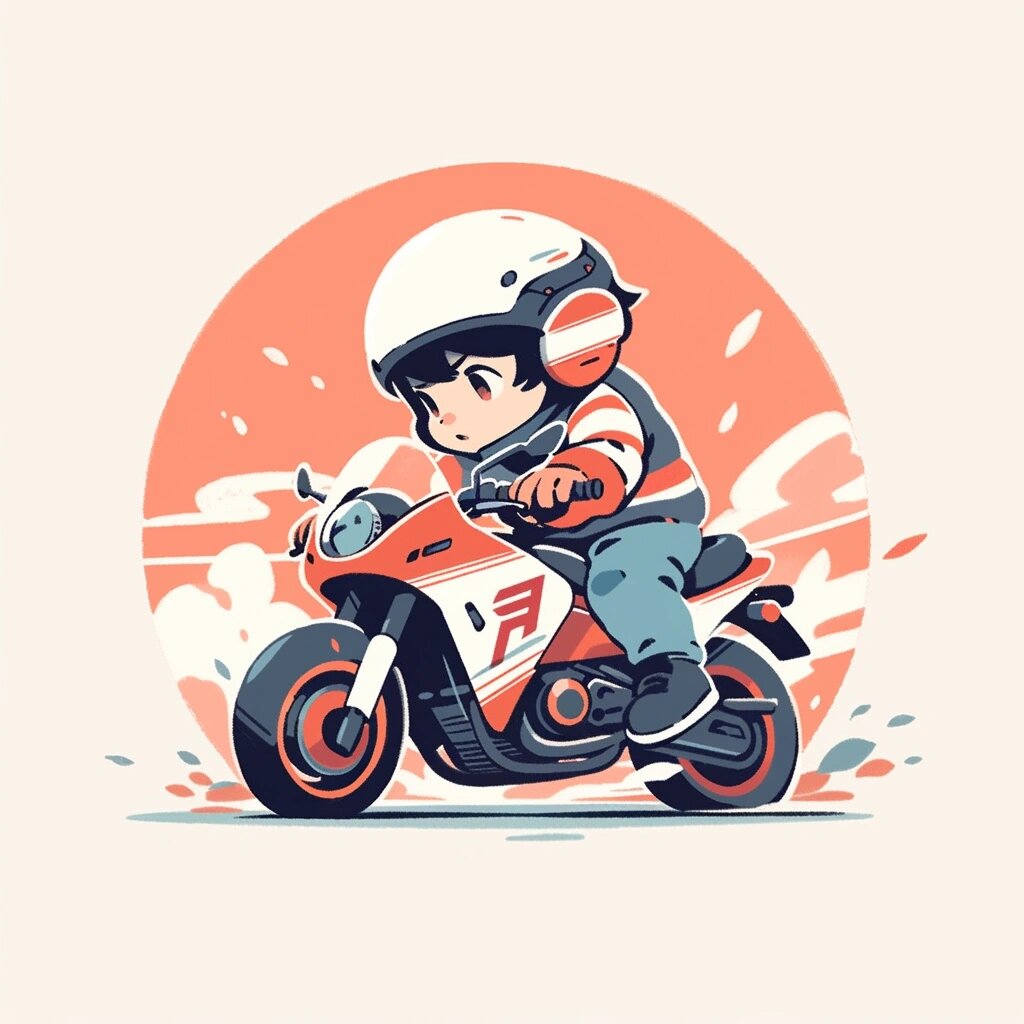 头像分享 | 摩托赛车手9315(q版) 前方继续压弯!