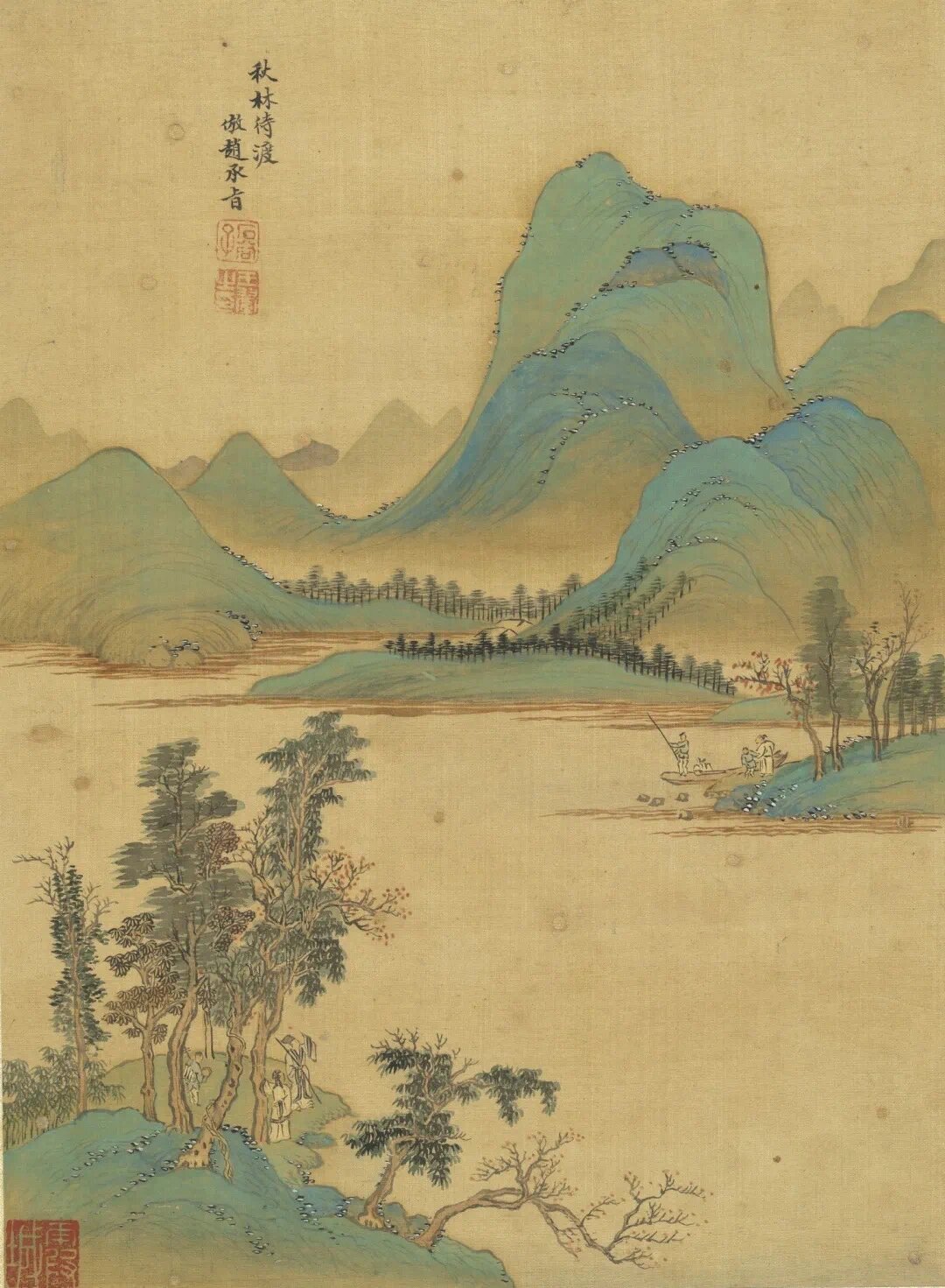 王翚  台北故宫博物院 绢本设色 32x23厘米