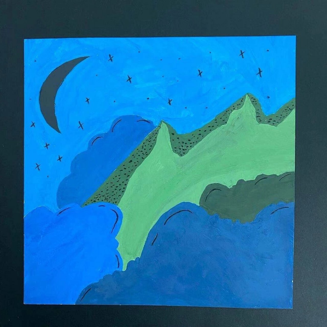 色彩构成作业:冷暖对比