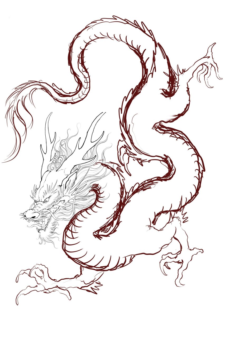 龙身画法教学