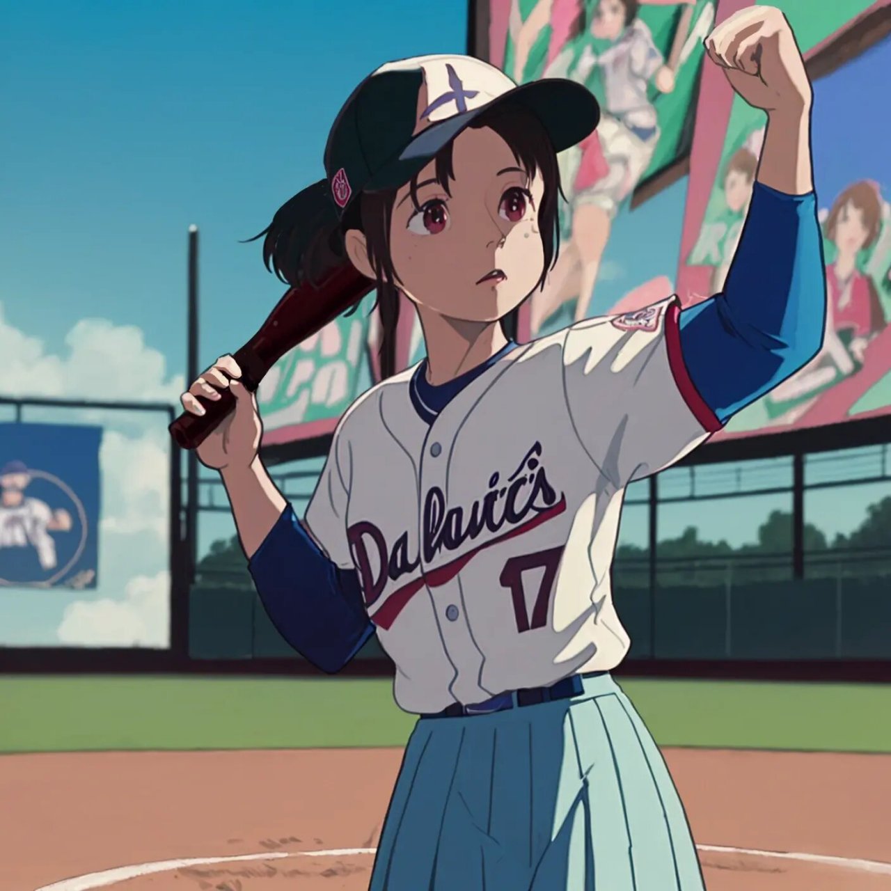 可爱的棒球女孩来啦