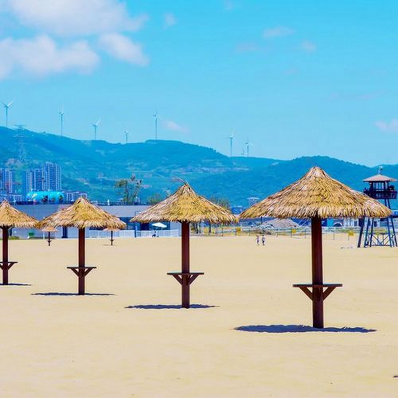 寻美宁波#【#宁波看海好去处梅山湾沙滩公园#】梅山湾沙滩公园:金色