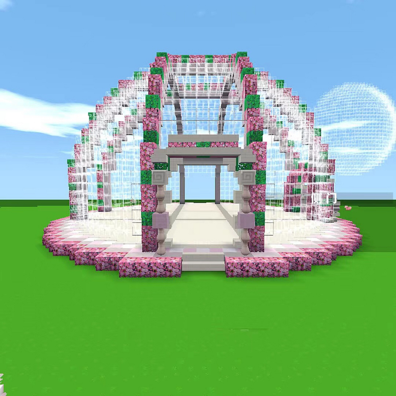 迷你世界-锦茵宫殿&花音书绝建筑教程