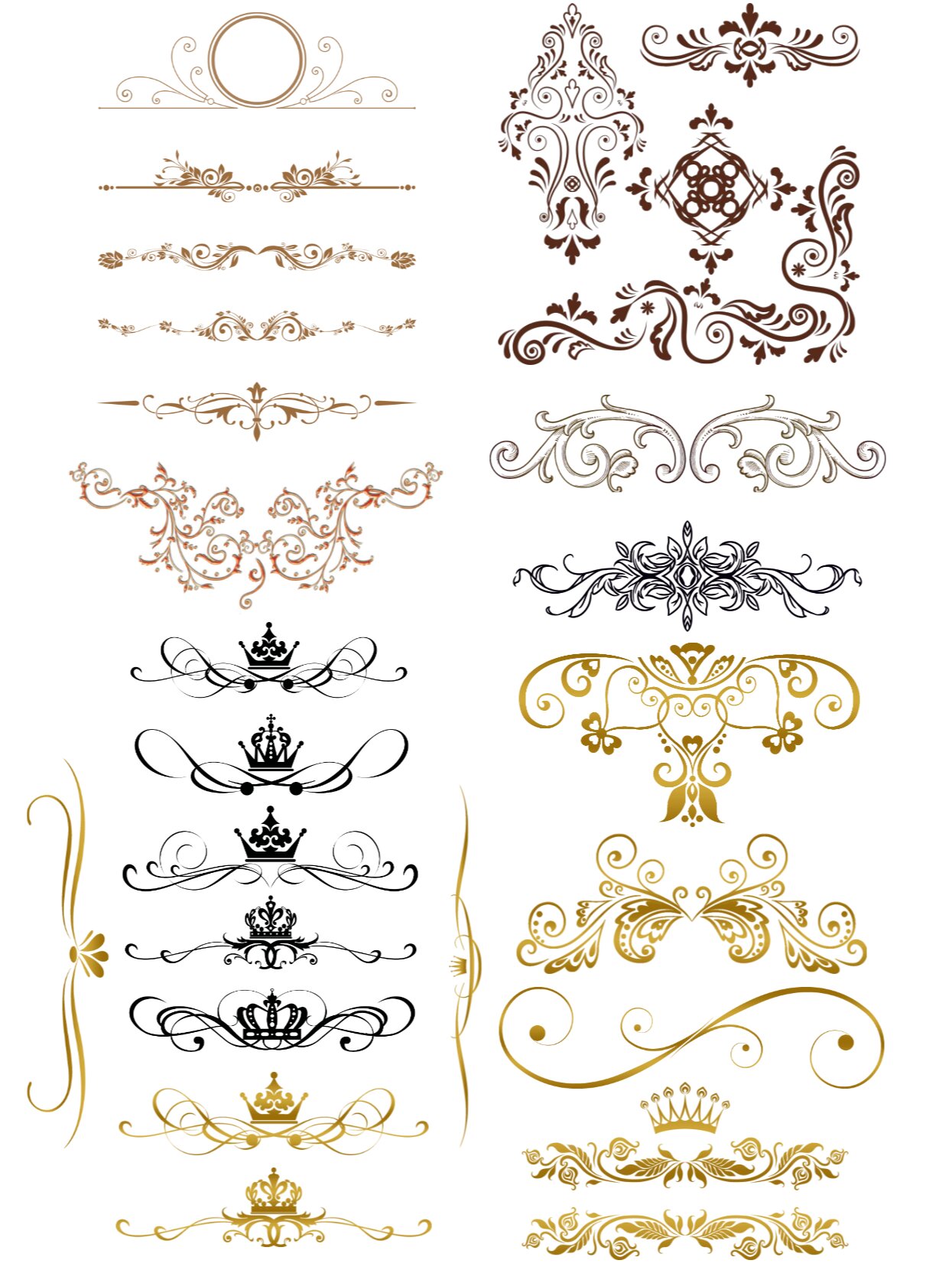 唯美复古花纹花边分割线png🌹