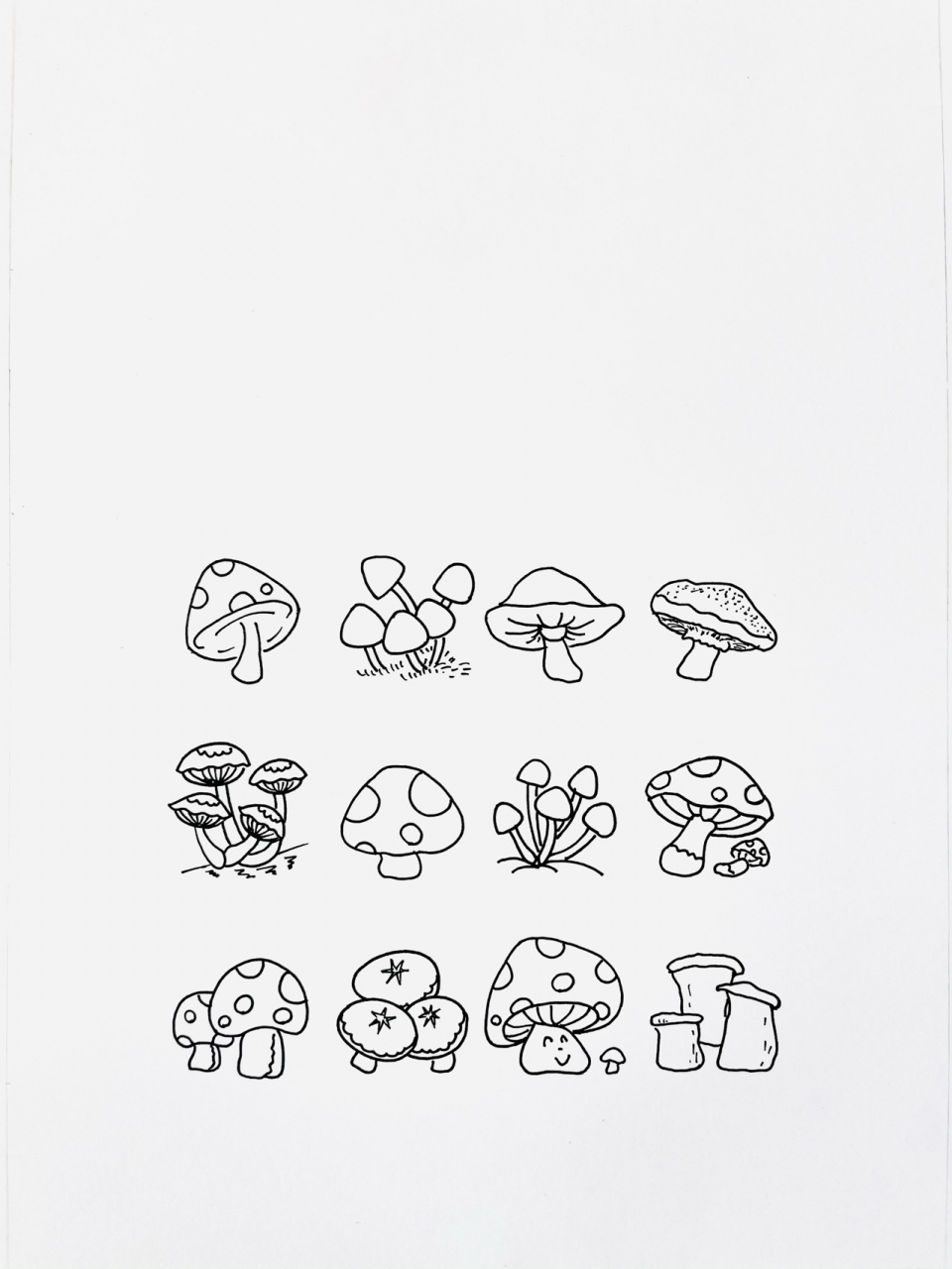 蘑菇画法简笔画 简图图片