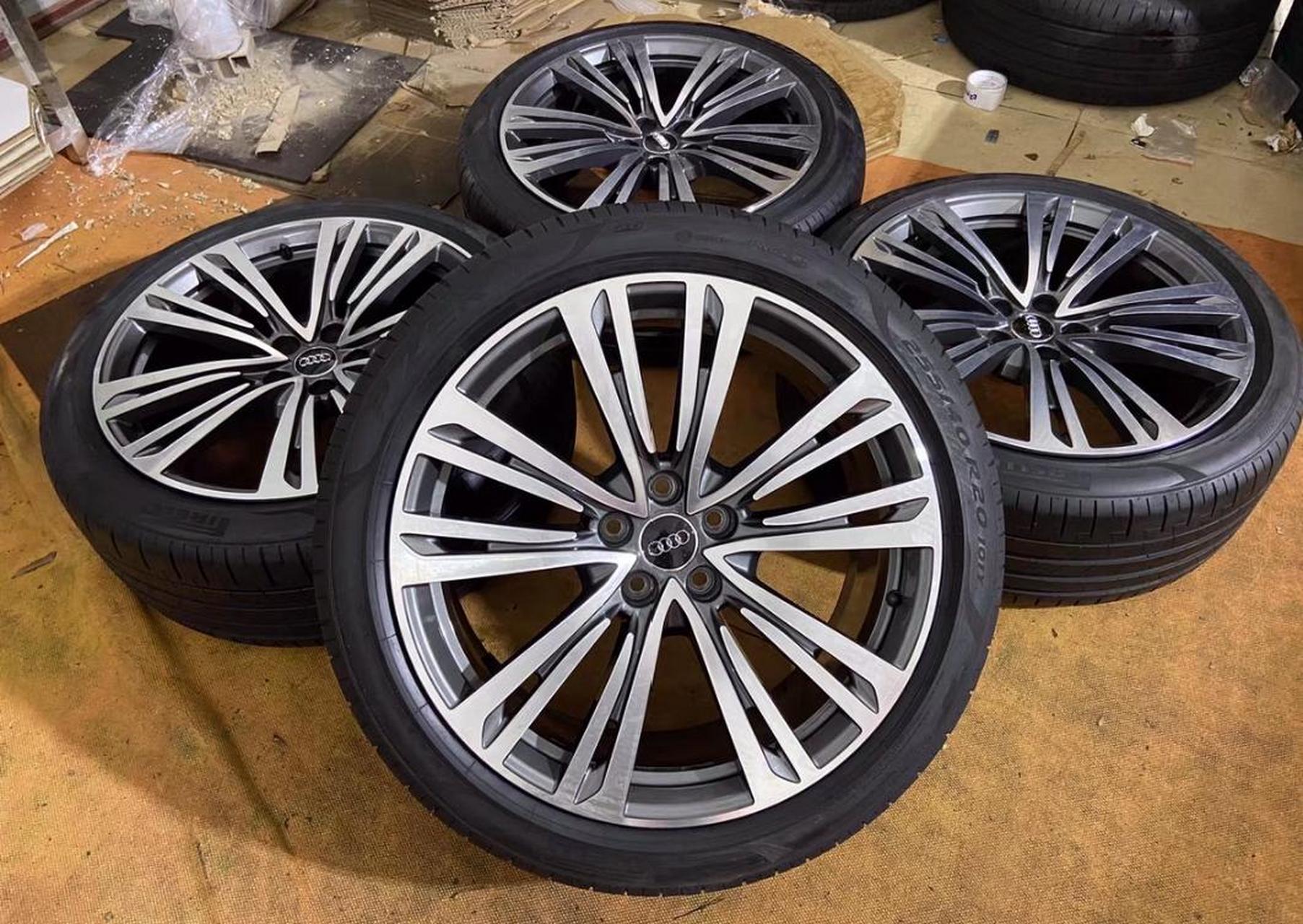 20寸奥迪a8原厂轮毂 奥迪a8l20寸轮毂带胎25540r20倍耐力全套出 轮毂