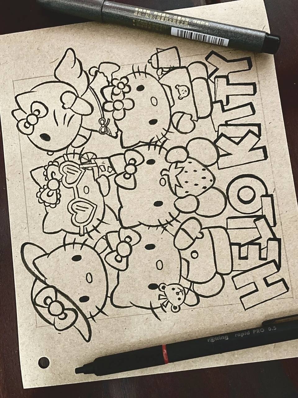 hello kitty手绘简笔画来啦 三丽欧凯蒂猫 前阵子kitty的呼声很大