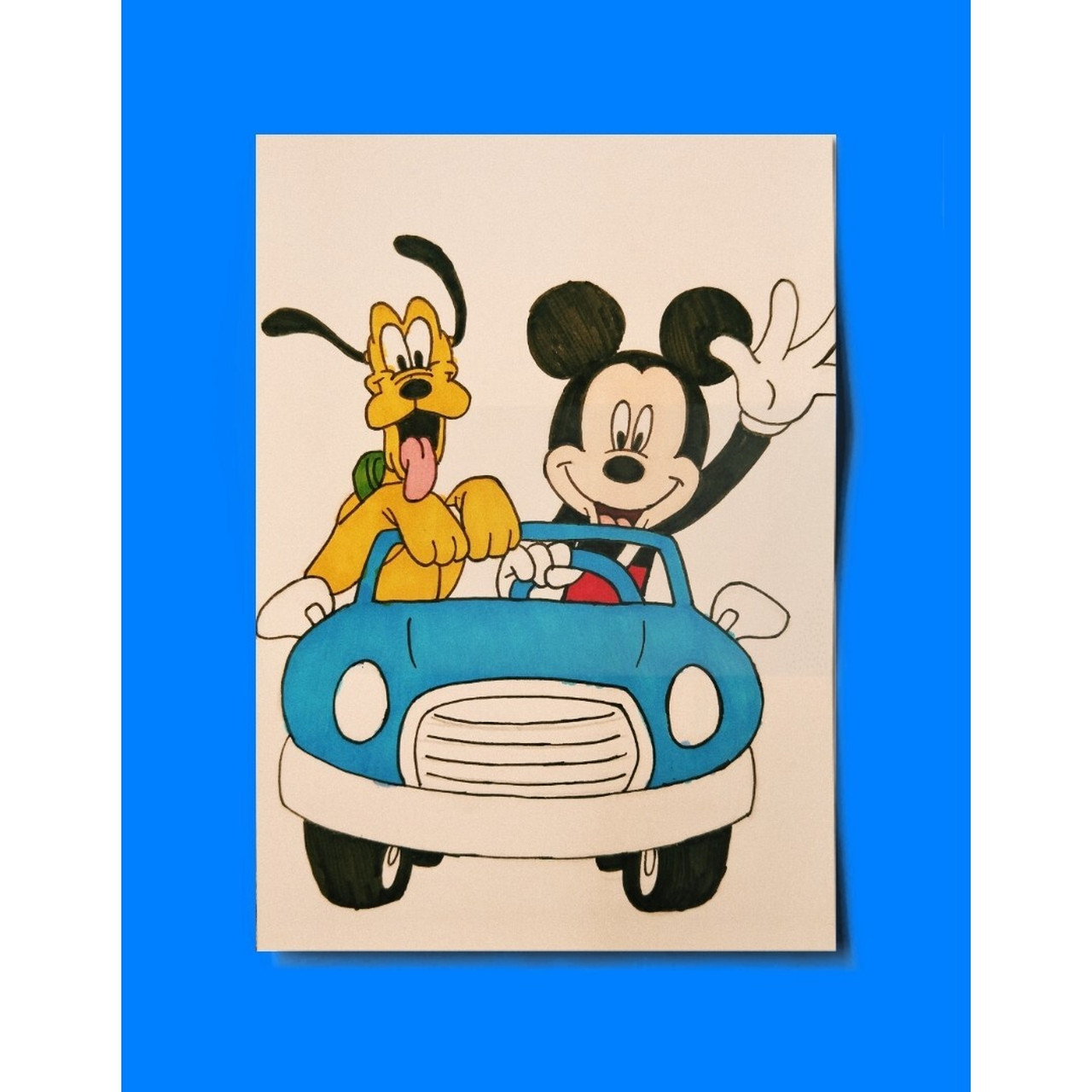 马克笔手绘|【米奇和布鲁托】(附手稿) 09 09 09 【欢乐多多