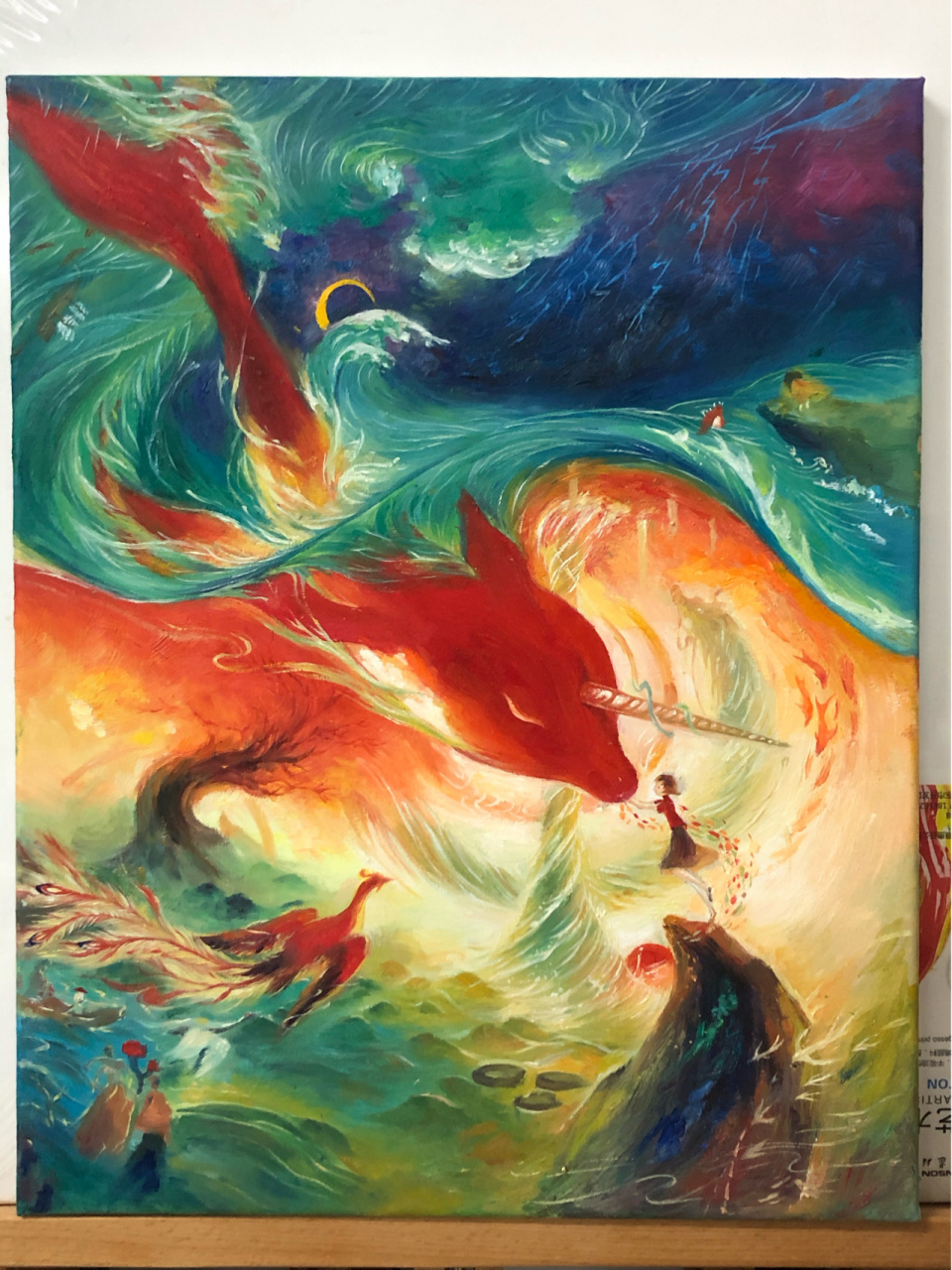 大鱼海棠海报! 这是为去年的映悦节拍卖会准备的一张油画!