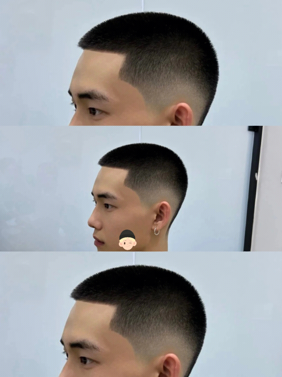 硬朗帅气十足 美式风格设计寸头还是个非常显头型的发型,很 多男生没