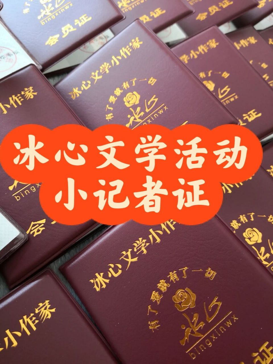 这是冰心文学活动的小记者证,相信孩子们拿到后会有满满惊喜!