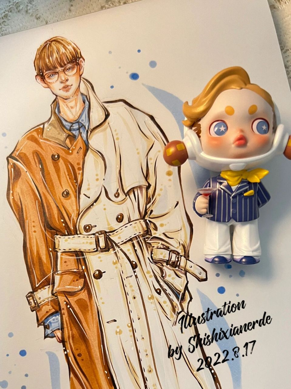 时装画秀场| 手绘效果图| 男装风衣画法 💛风衣休闲男装 🧡和sp的