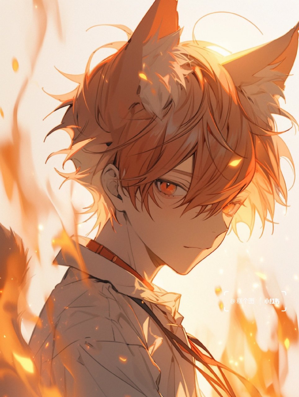 动漫男头# #异能者# #二次元# #优质头像# #动漫男生头像# #猫耳