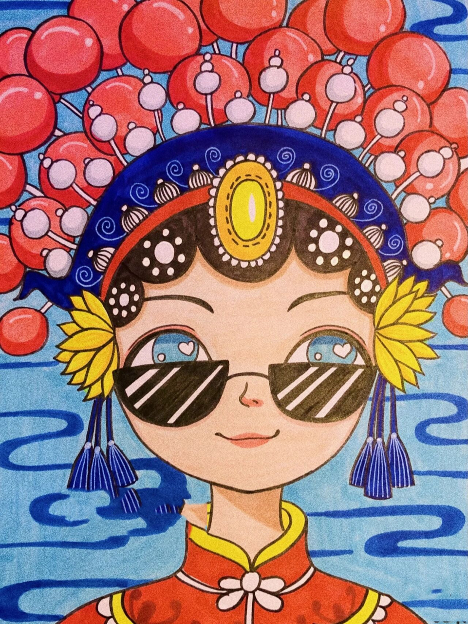 京剧动漫人物 再发一张附带线稿