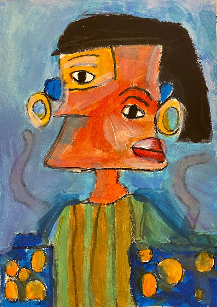 毕加索风格-抽象人物画(6-8岁) 毕加索说他用尽一生追求像孩子一样的