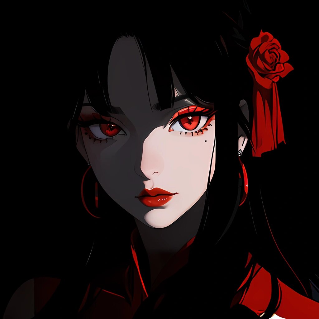 女生禁欲系高冷黑色氛围感头像