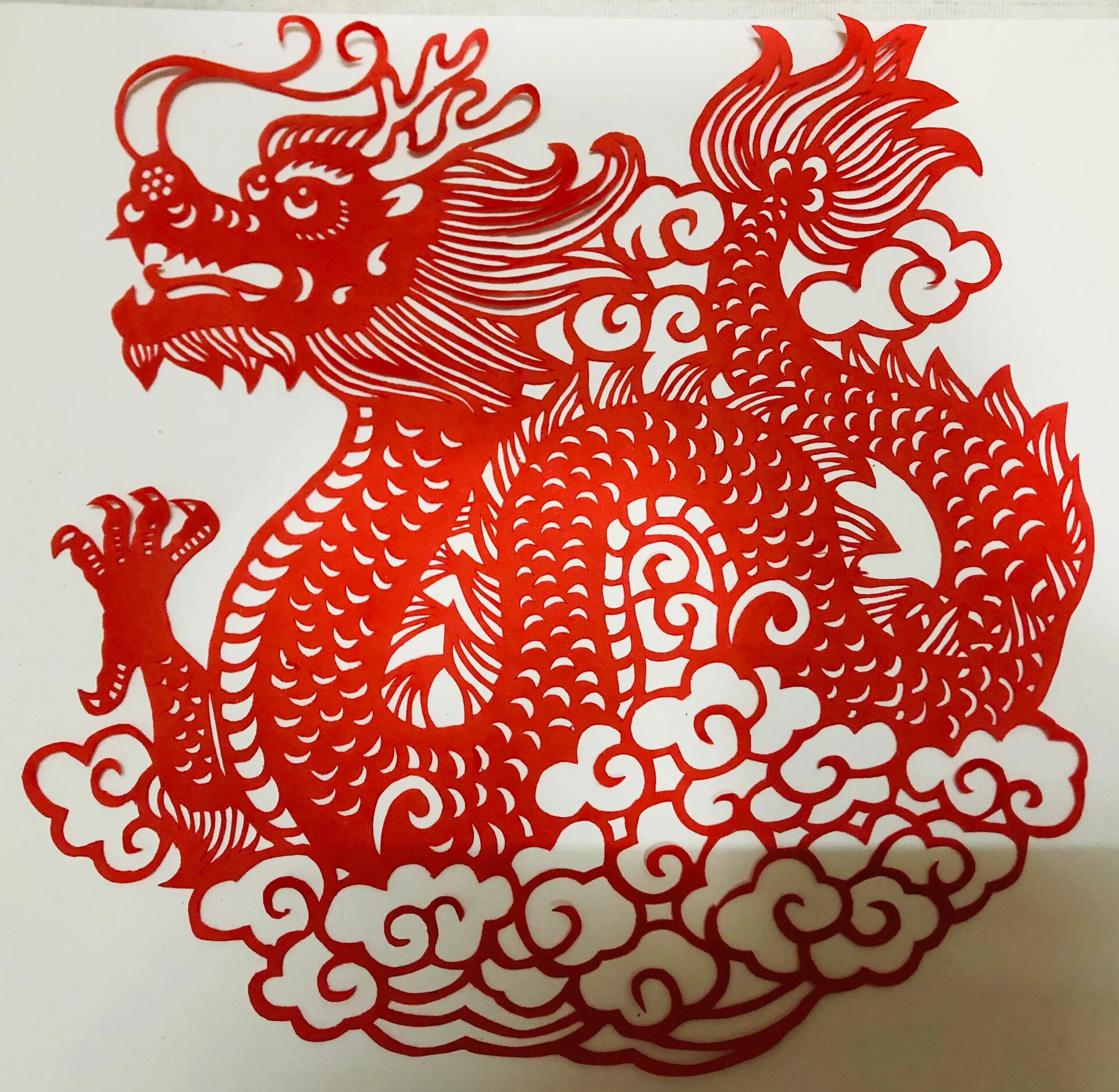 龙年剪纸一中国龙🐲