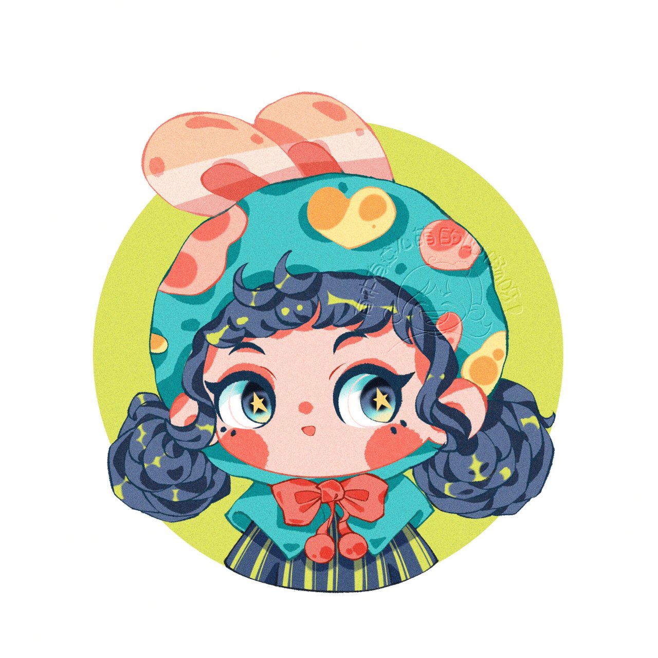 头像4057815萌趣儿童插画女生可爱头像9499 平涂超快乐没有之