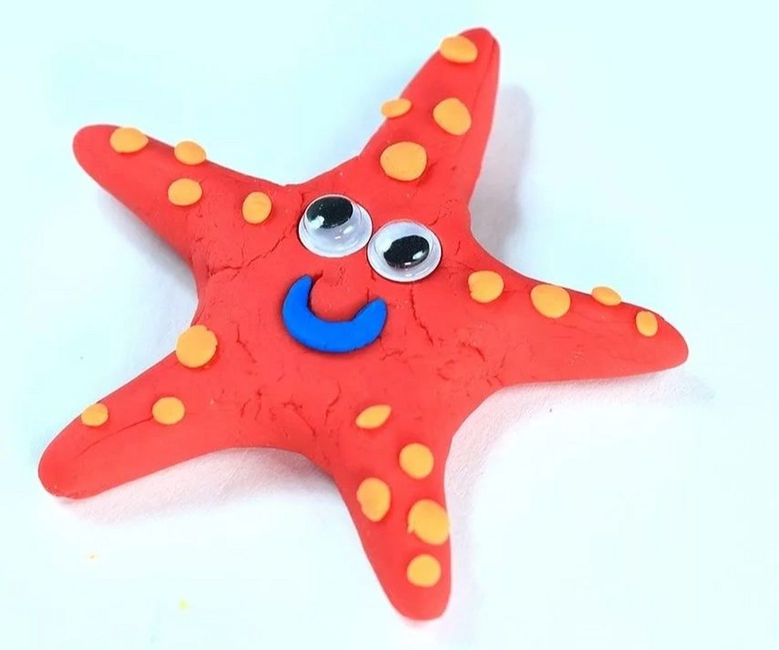 简单粘土手工diy海洋动物可爱的海星