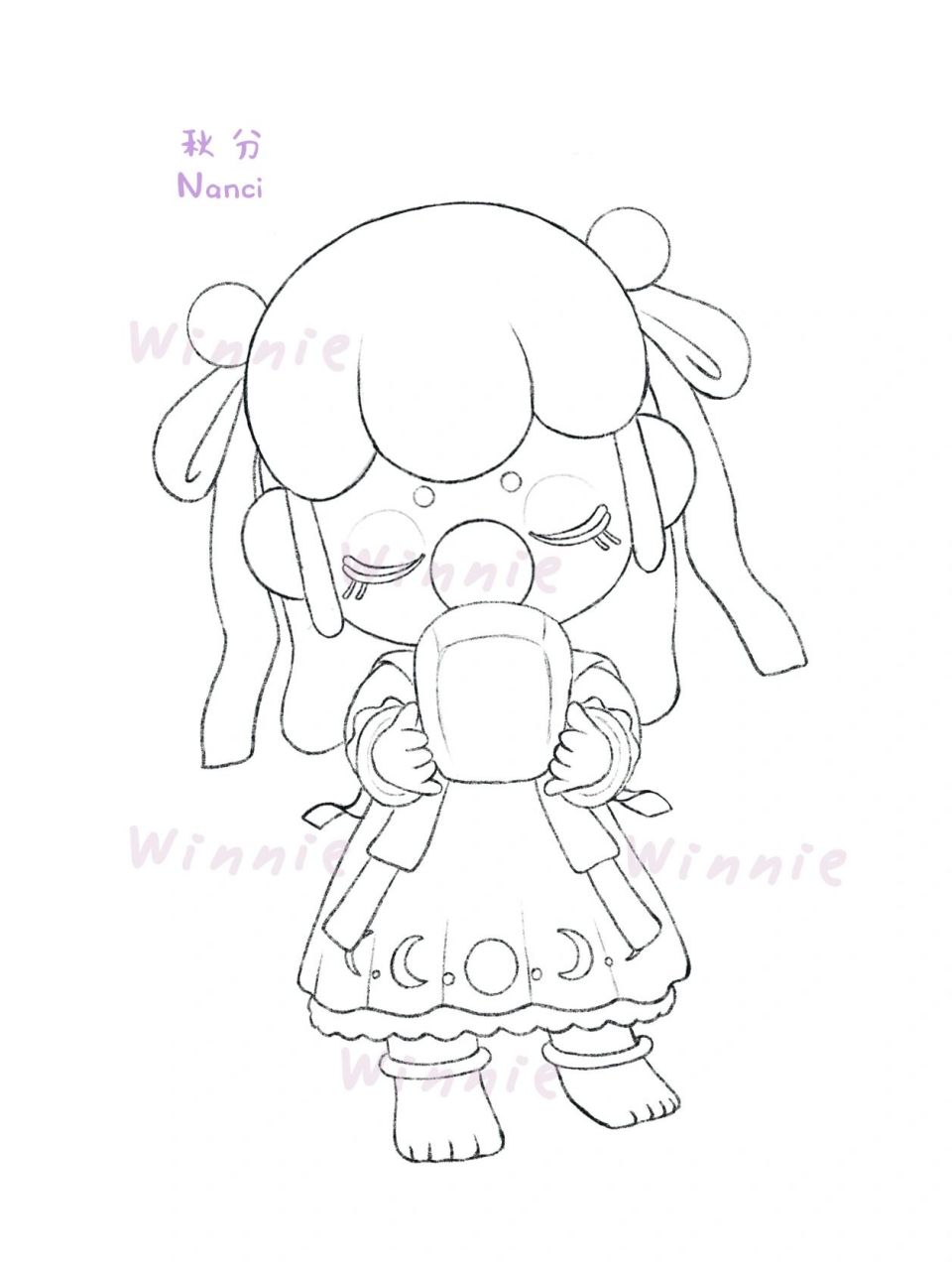 【手绘彩铅盲盒】nanci二十四节气秋分/附线稿 老规矩:完整绘画过程