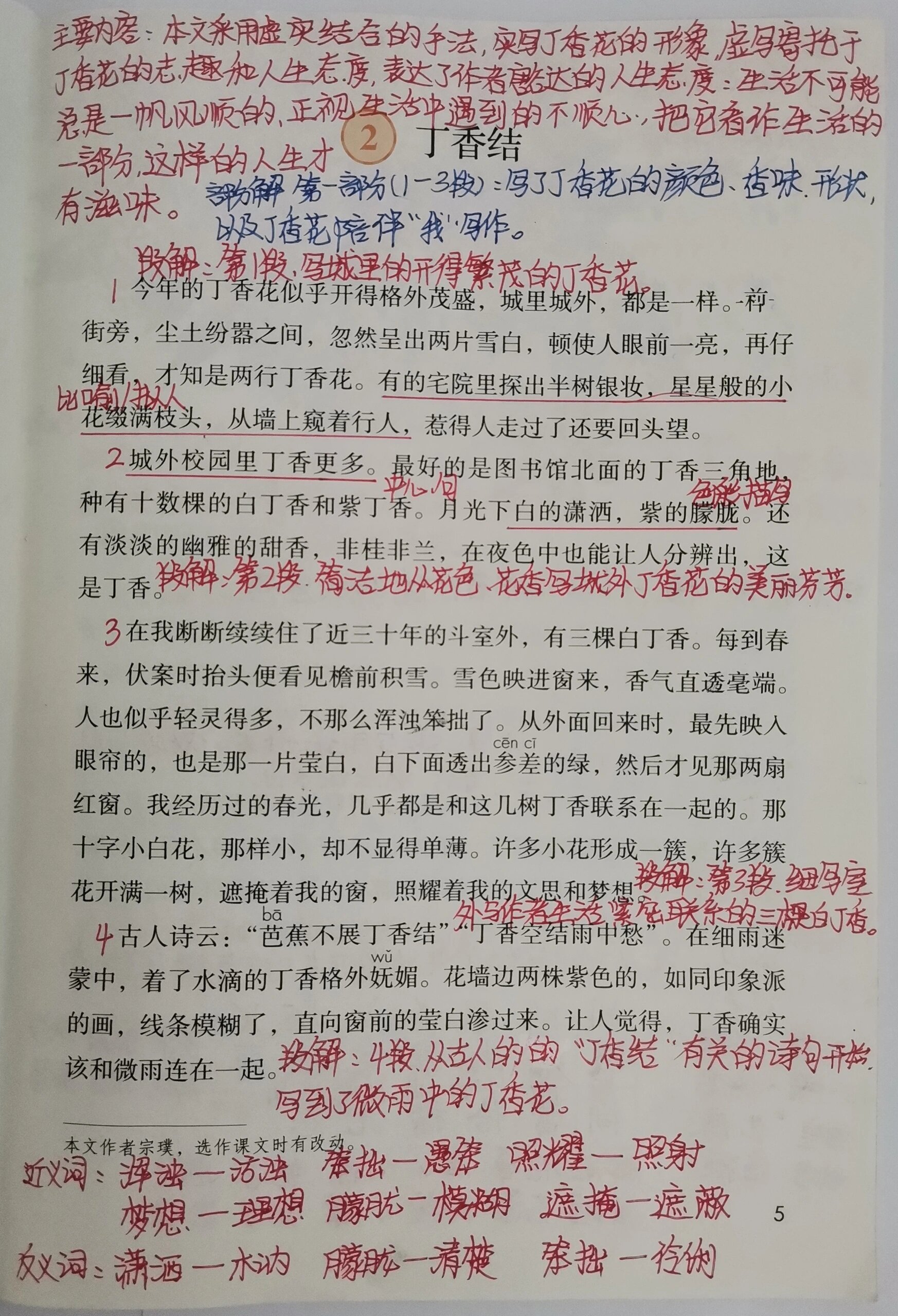 两茎灯草批注图片