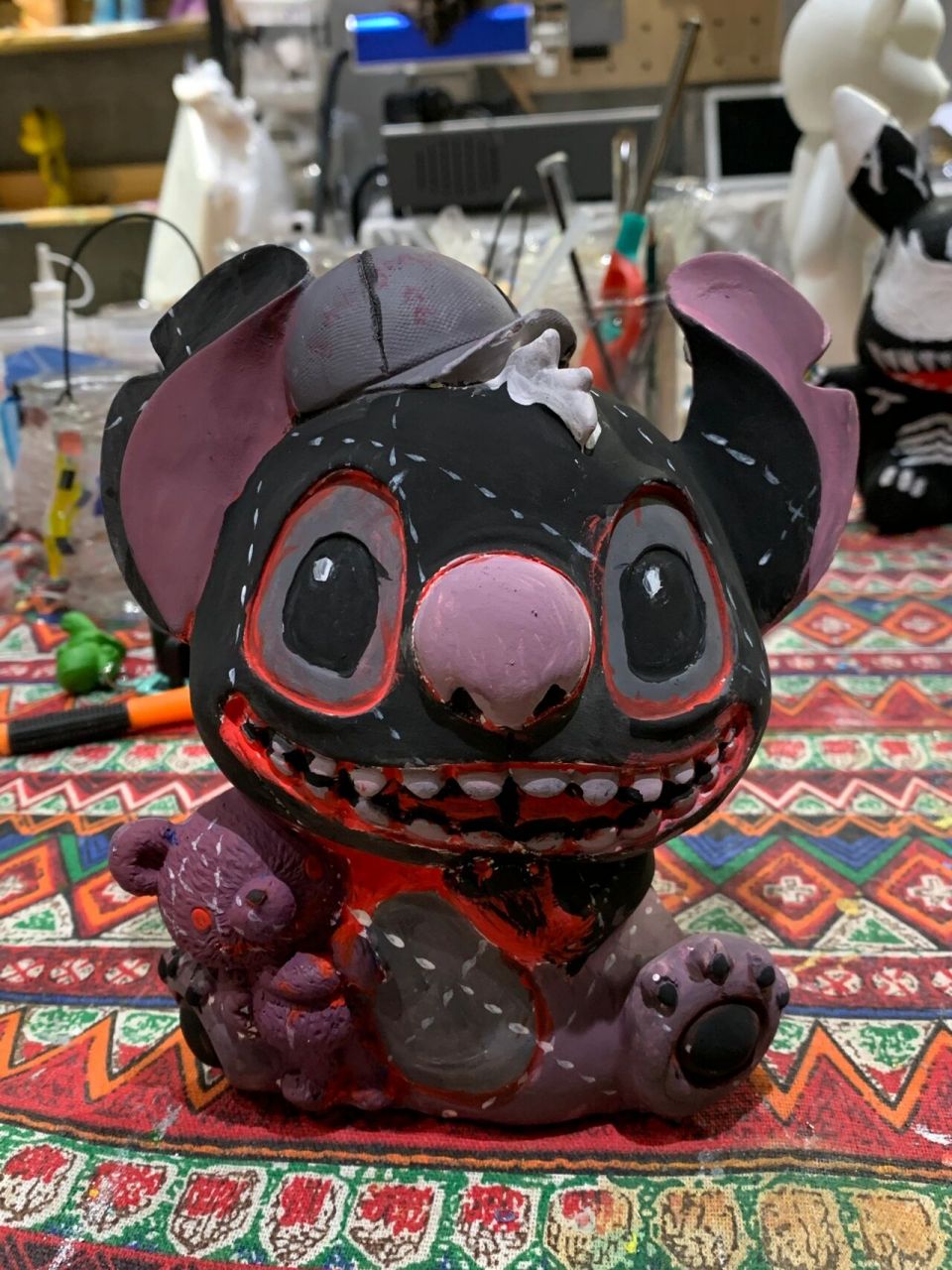 这波有点卡通了嗷 少女心史迪仔 暗黑史迪仔 海绵宝宝史迪仔 蜘蛛侠