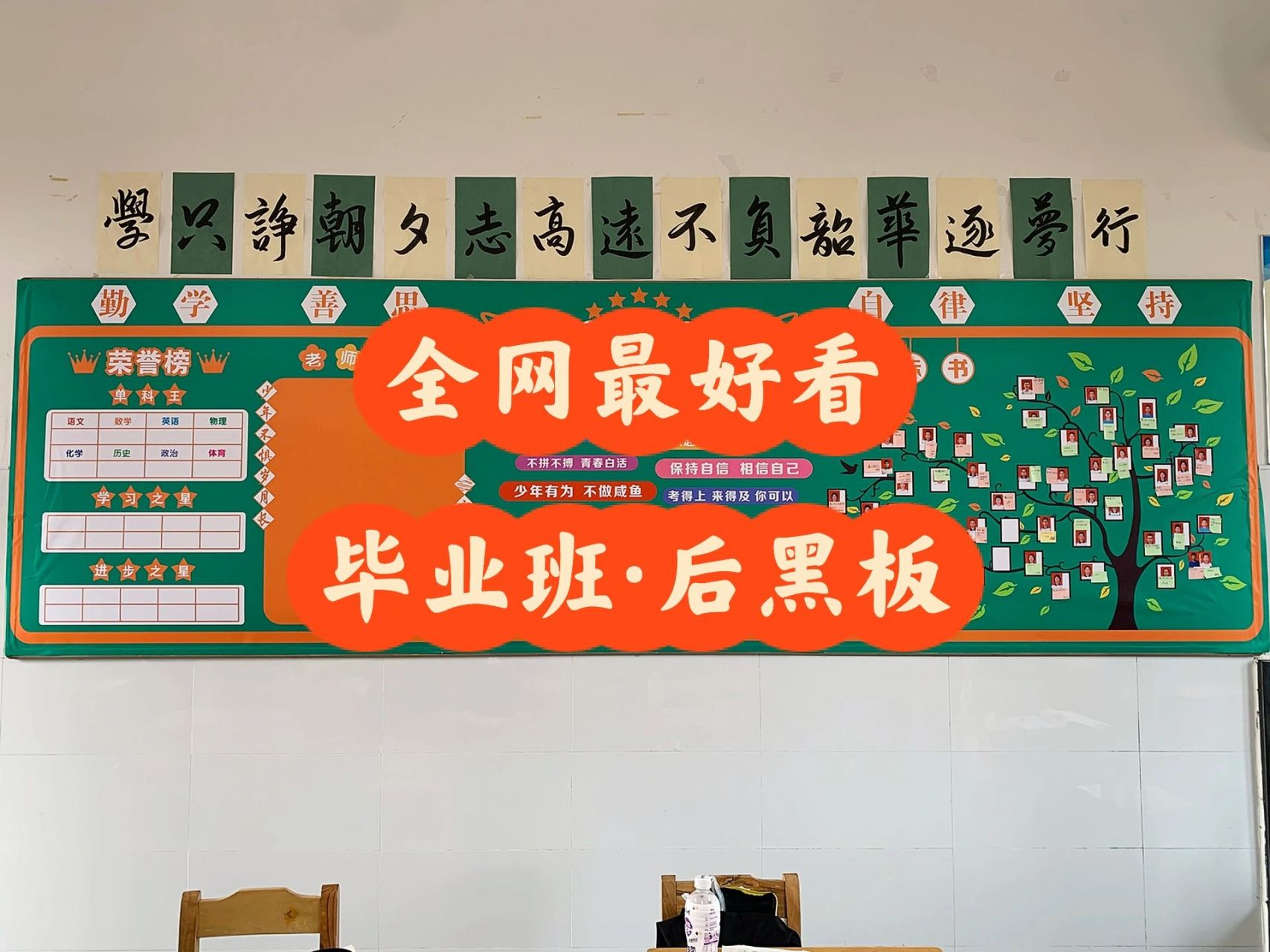 初三毕业班后黑板设计/教室文化布置