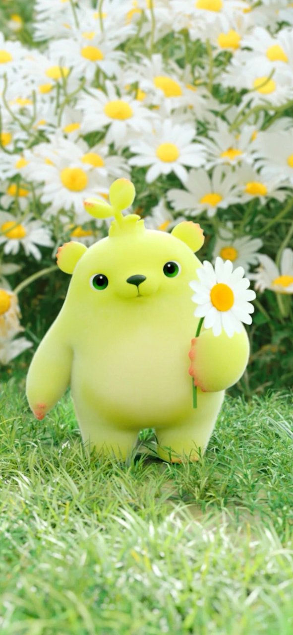 超可爱的萌芽熊壁纸来了