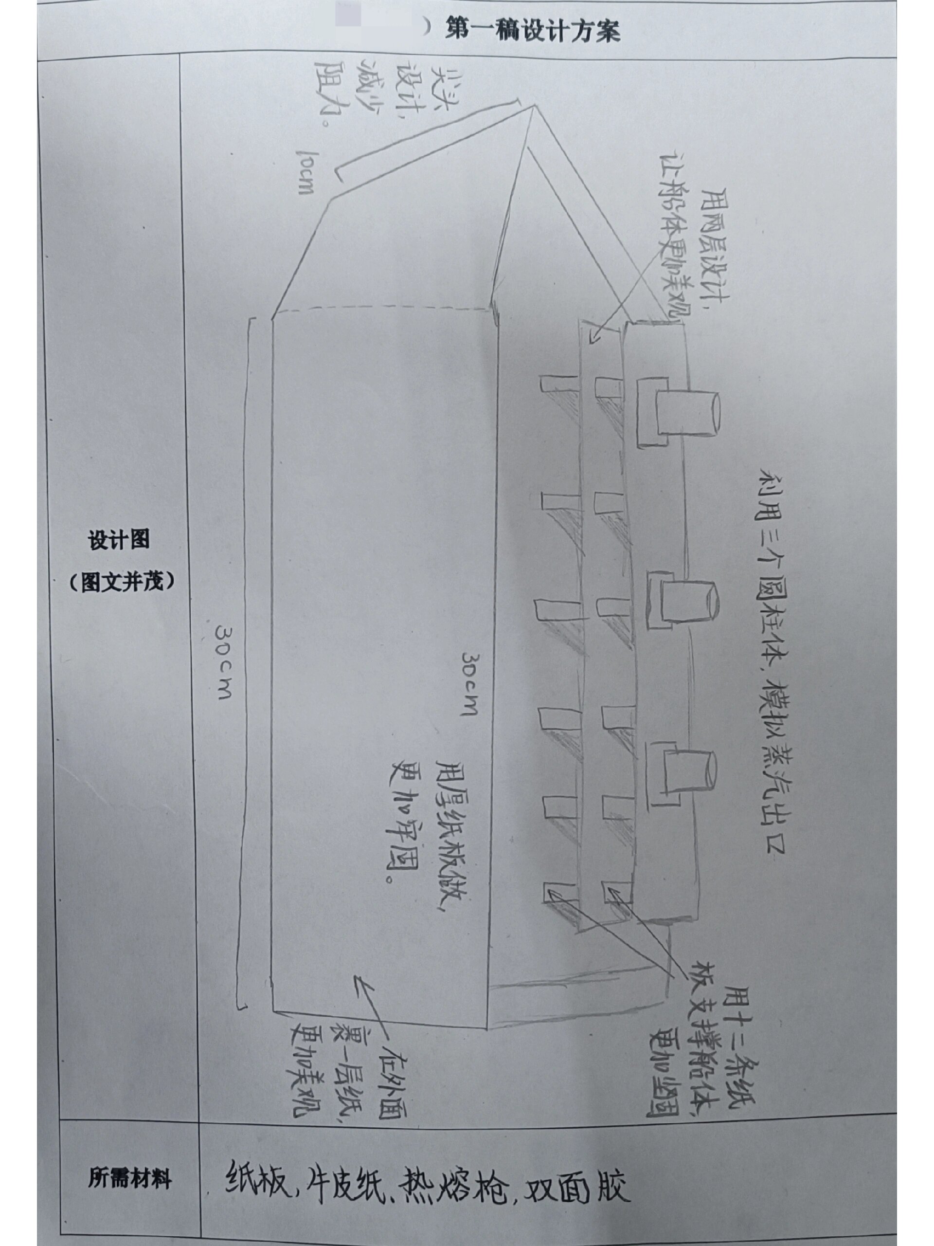 自制小船设计图图片