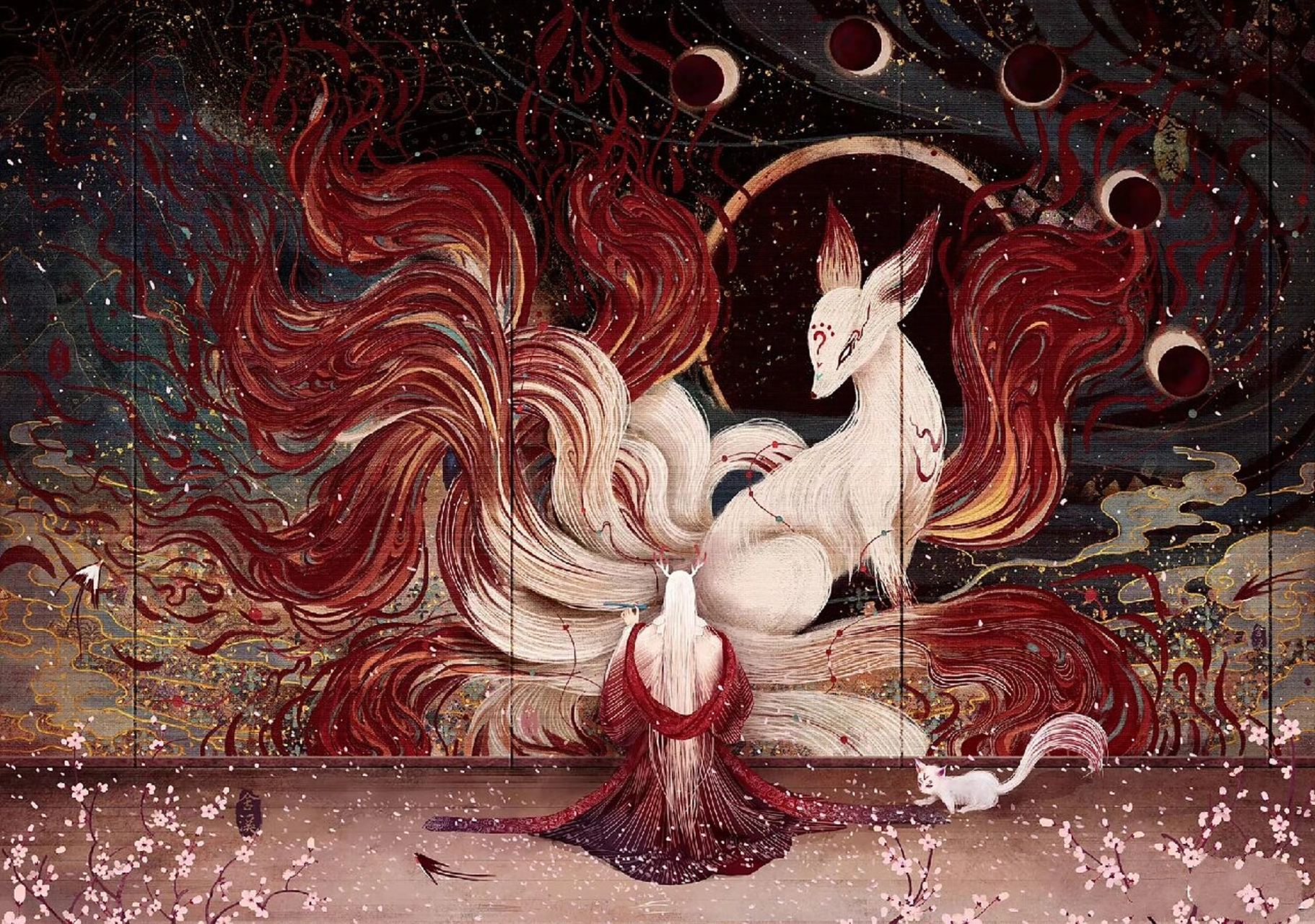 古风插画|舍溪 凤凰来仪 片羽吉光 插画师来自舍溪