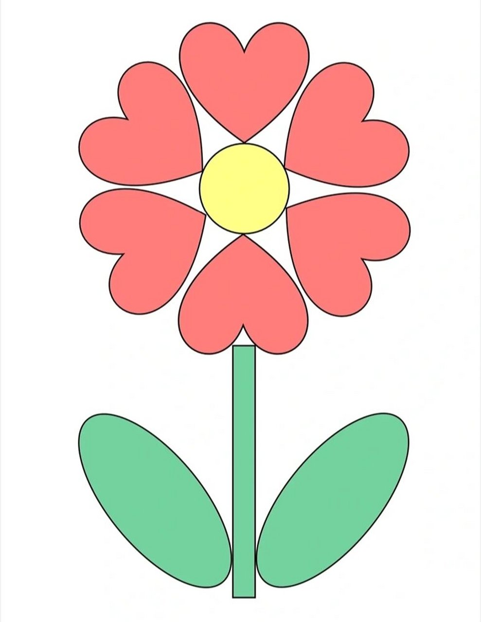 中大班美工区剪贴画涂色素材 可打印