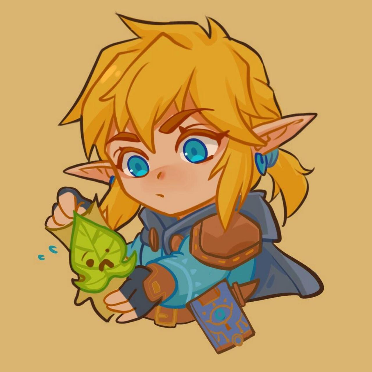 林克x呀哈哈 手绘头像 快交出有点臭臭的似乎能带来好运的金色便便