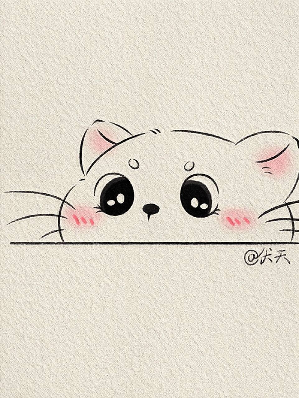 猫咪可爱简笔画‖(59) #画画的日常# #简笔画教程# #可爱简笔画# #画