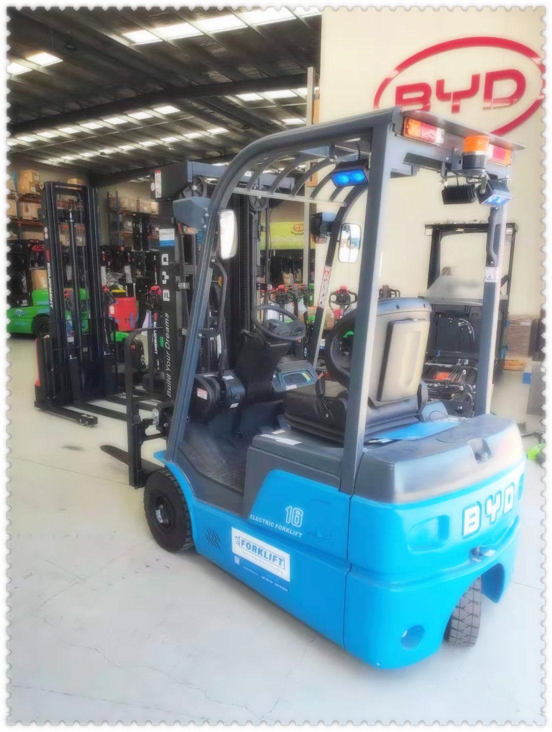 6 吨比亚迪三轮叉车  【比亚迪-ecb16b 三轮叉车】,小身材,大容量