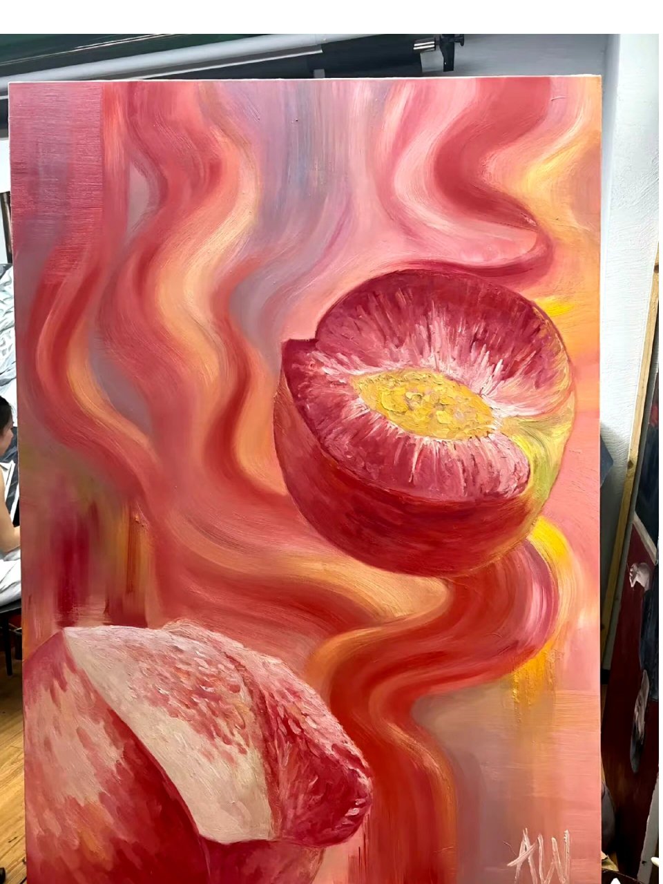 据说王岳伦的画画水平也很高.