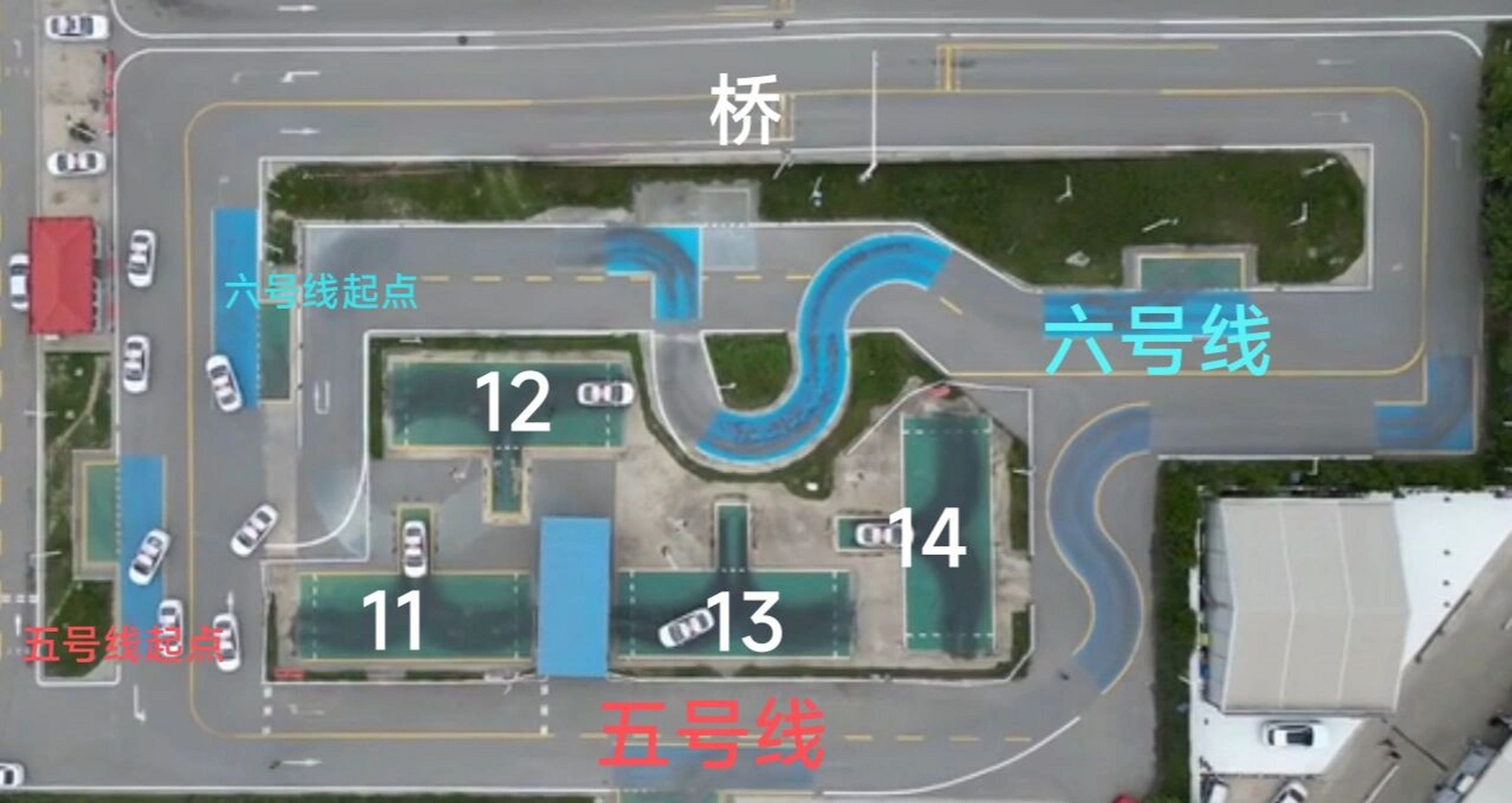 驾考科二:南京尧新科目二线路图 通关建议         航拍图截屏,位置