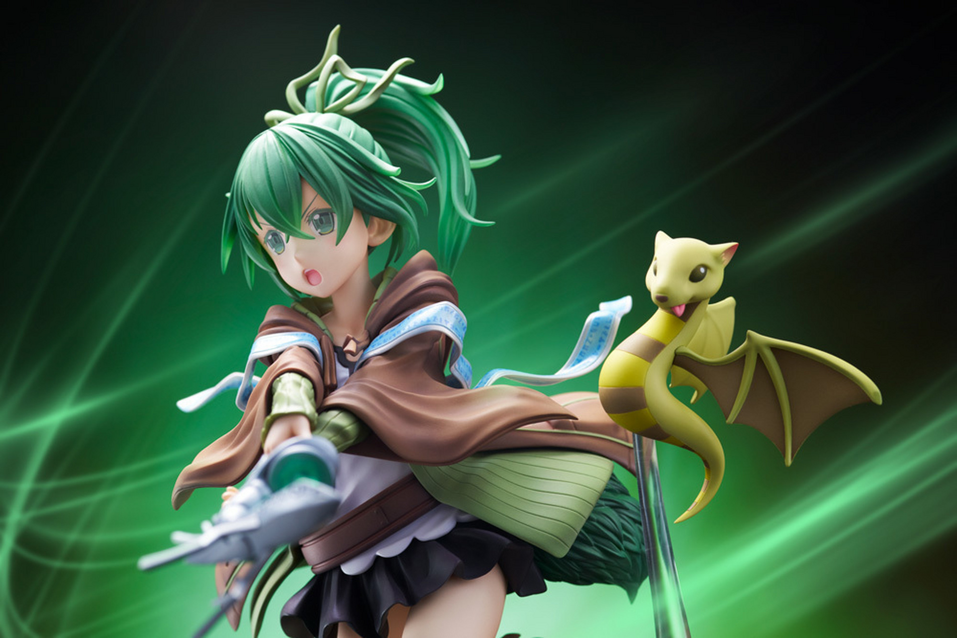 「游戏王mfc 风灵使 薇茵」1/7 比例模型,以魔法卡牌「凭依觉醒(凭依