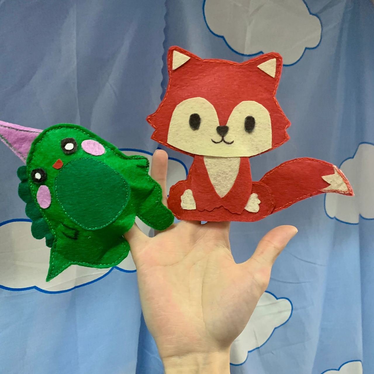 六一特辑 不织布手偶 超可爱的噢 很适合送给小朋友玩儿#不织布手工