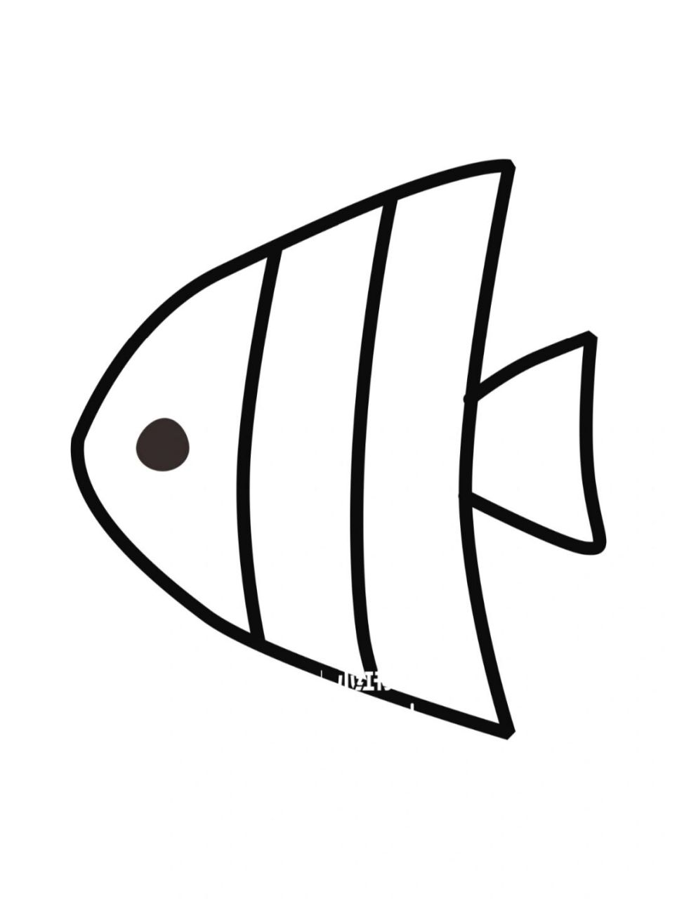 鱼类简笔画可爱图片