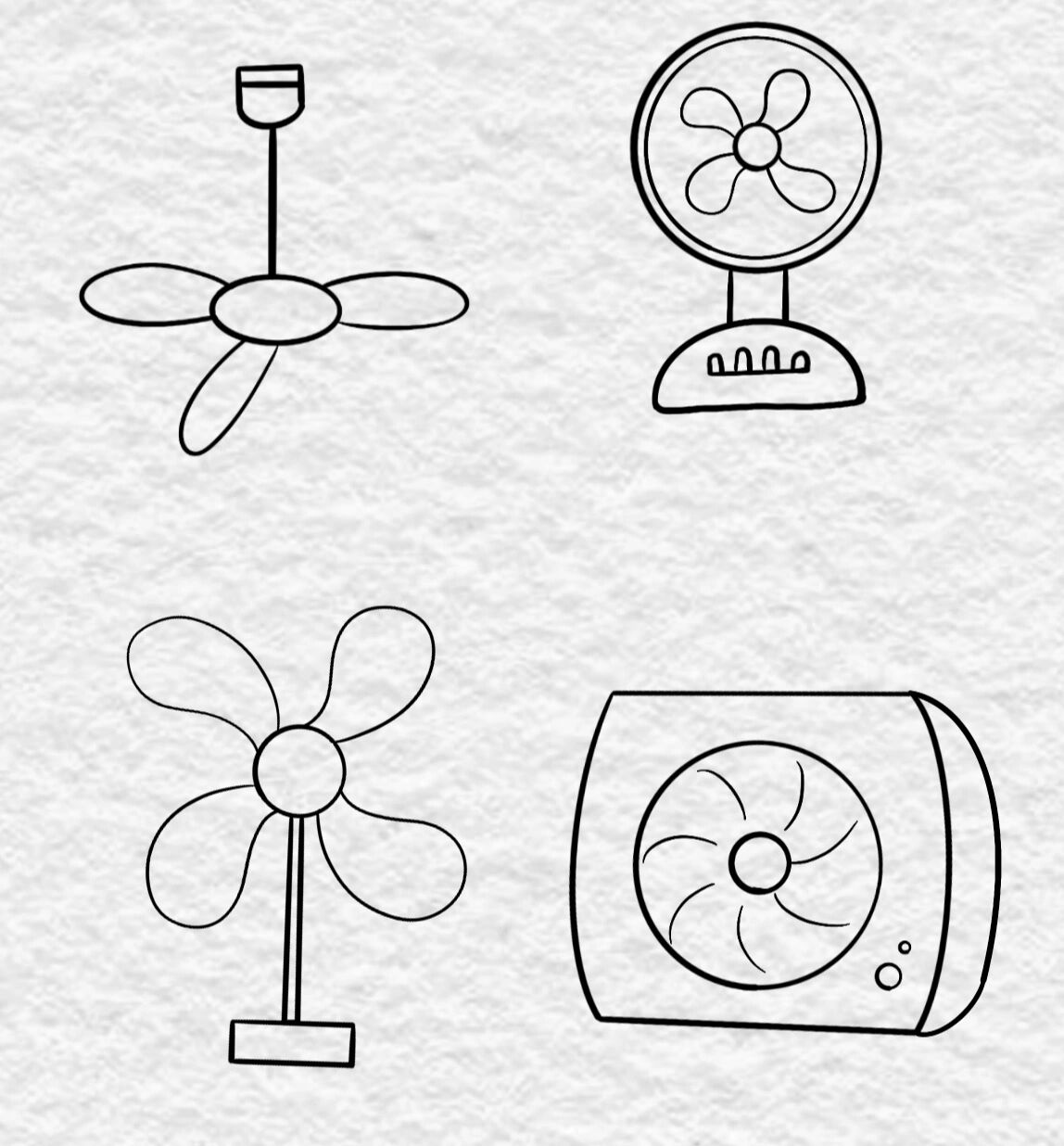 风扇简笔画