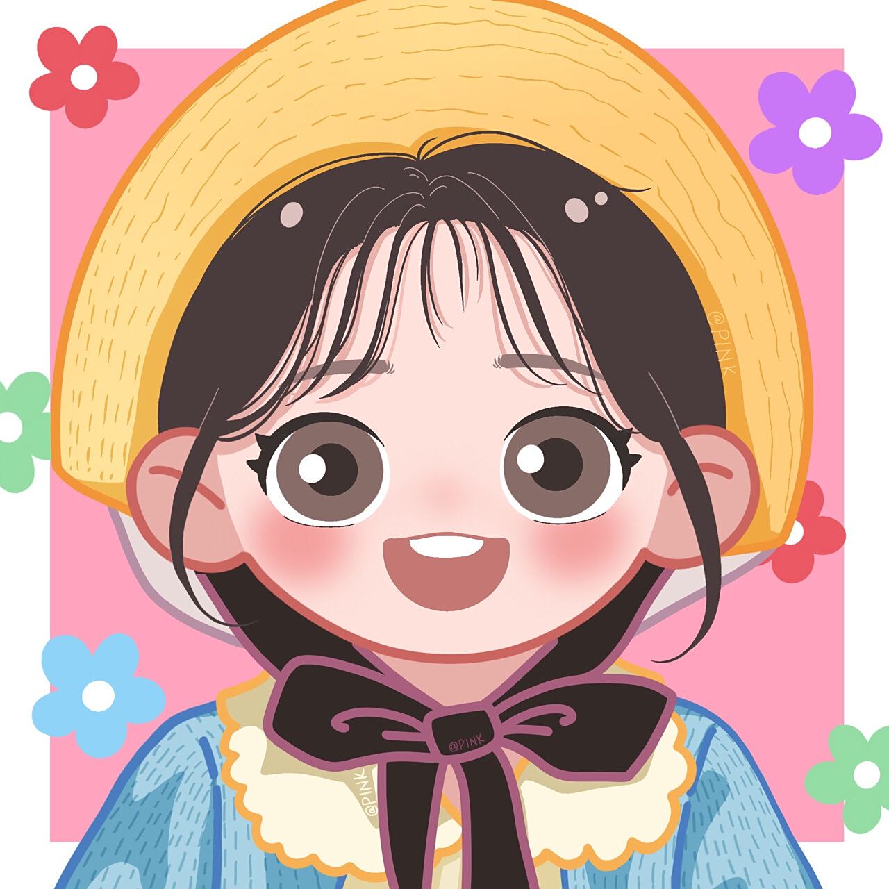 可爱头像|iu|李知恩 画了一组iu的卡通头像 知恩yyds!