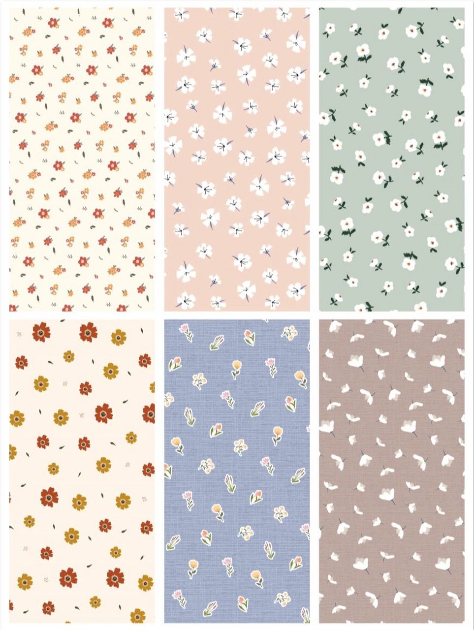 246期 小碎花花朵图案 原创手机壁纸 满屏的小花花94 #壁纸# #原创