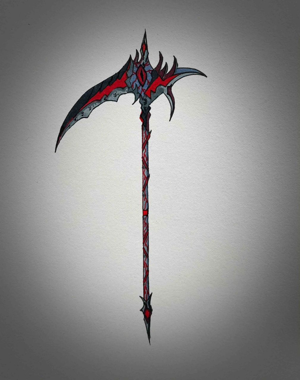 血元素暗元素镰刀绘画过程