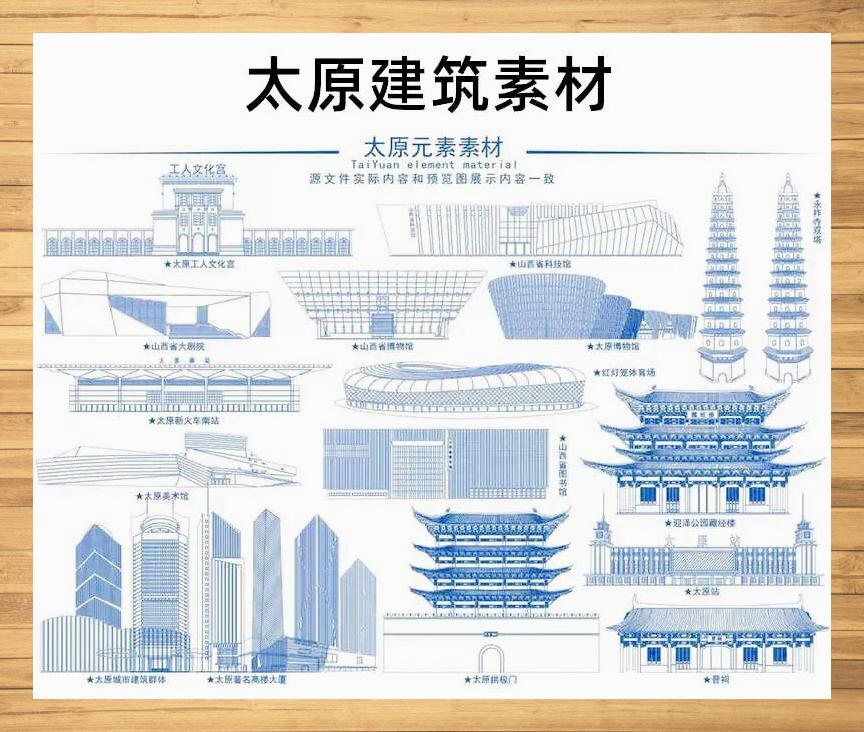 太原城宣标志性建筑元素设计